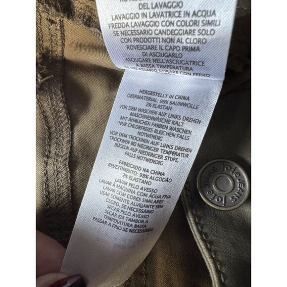 Joie Women's Sz 27 Park Mid Rise Coated Skinny Pants in "Fatigue" Green Pants - Picture 8 of 16